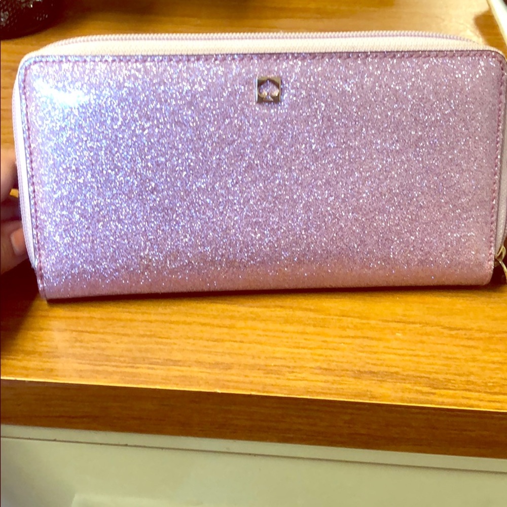 Kate Spade wallet. Glitter light purple